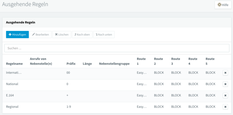 3cx Basis Ausgehende Regeln 3cx Basis Ausgehende Regeln Screenshot