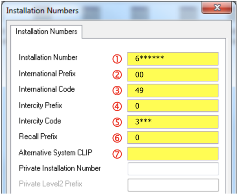 ALE OXO Connect Installation Numbers Screenshot