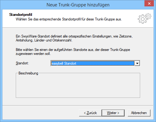 Swyx Konfiguration S I P Trunk Gruppe Einfügen Standardprofil Auswählen 5 