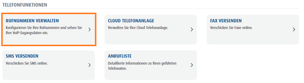 Kundenportal Rufnummern Verwalten 1
