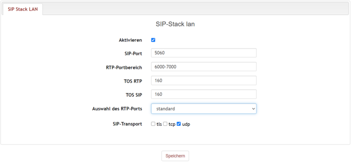 Screenshot SIP Stacks