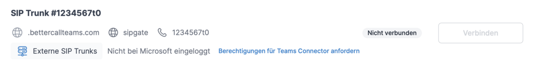 screenshot SIP TRunk Berechtigungen