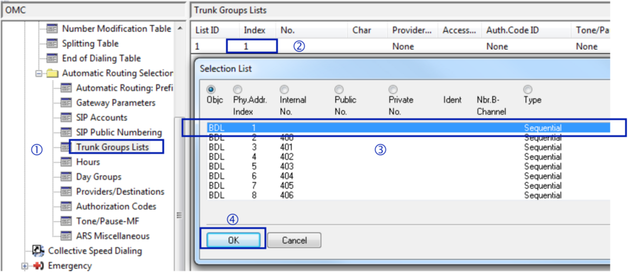 A L E O X O Connect 11 A R S Trunk Groups