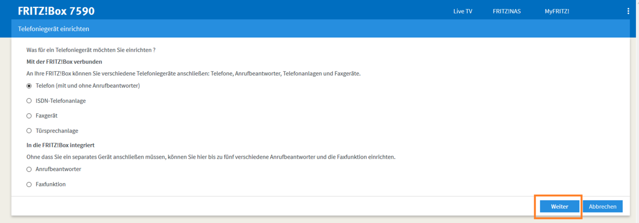 Benutzeroberflaeche F R I T Z Box Telefoniegeraet Einrichten 13