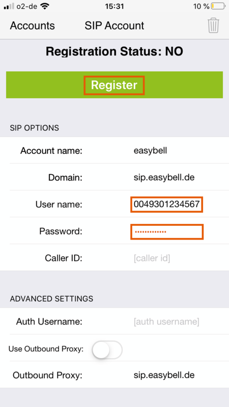 Zoiper I Phone Account Username Password