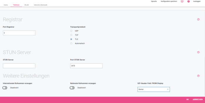 Digitalisierungsbox Rufnummer Tls