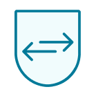 Teams Connector Icon: Schild mit zwei Pfeilen in entgegengesetzte Richtung